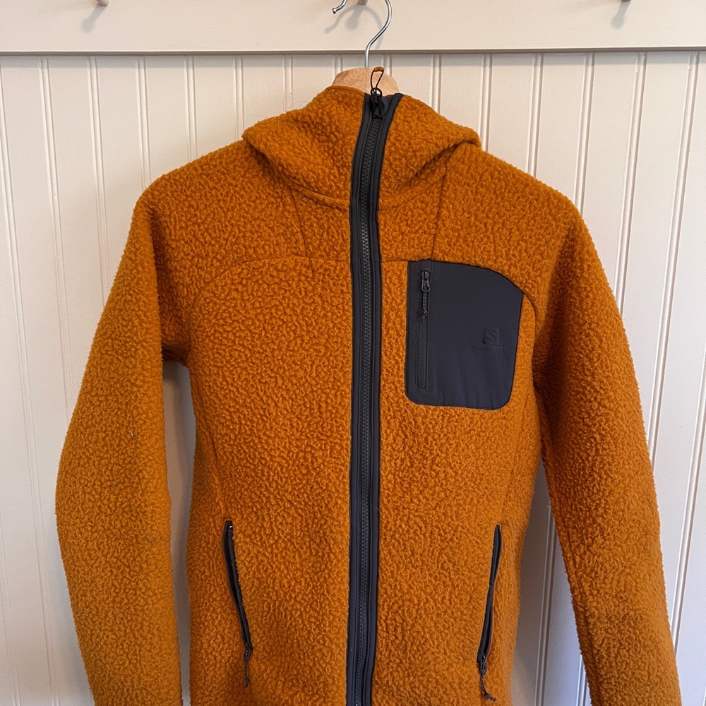 Salomon Orange Teddy Jacket with Black Accents
